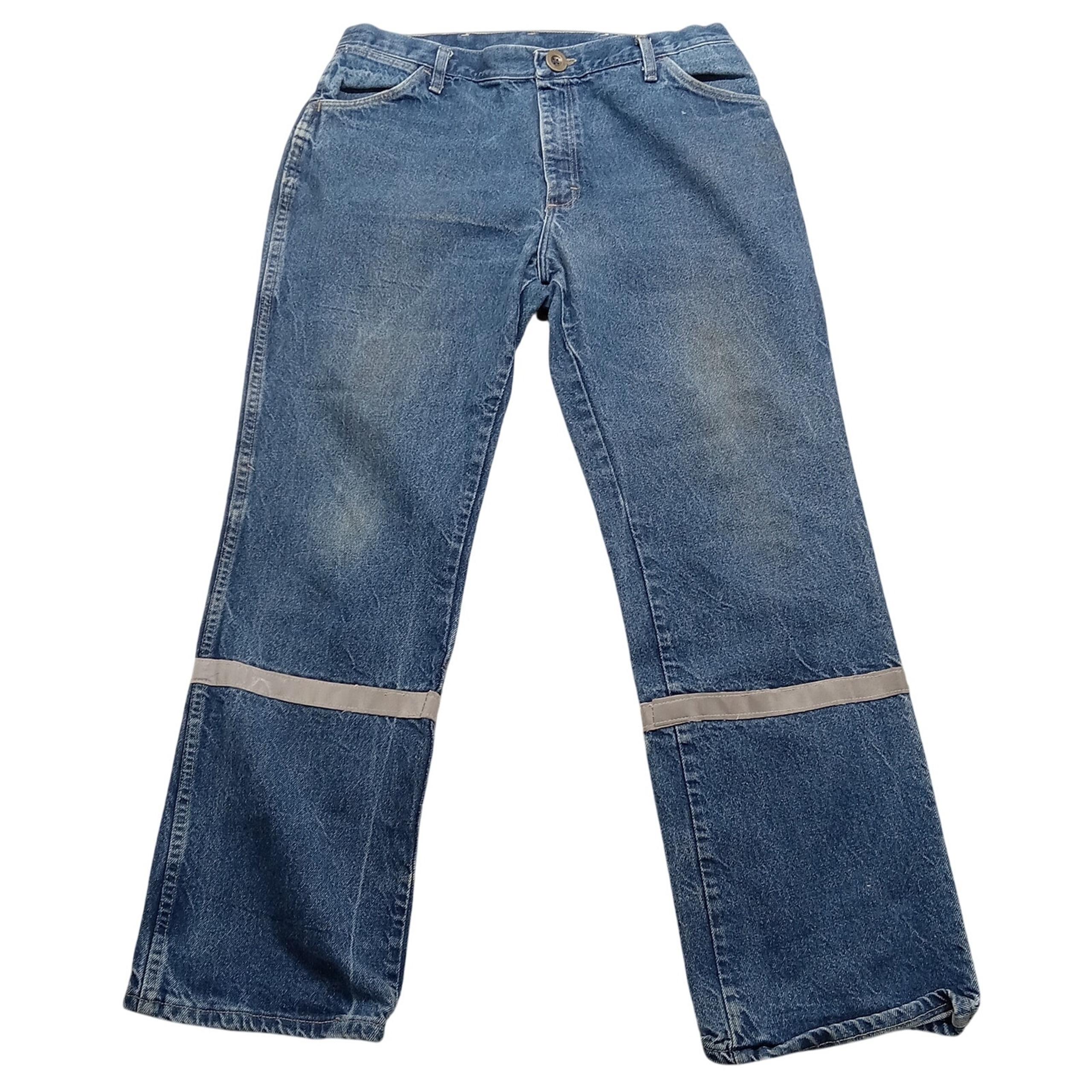 Bulwark FR Jeans 38 X 34 Men's Reflective Shuttle Tape Blue Denim Workwear