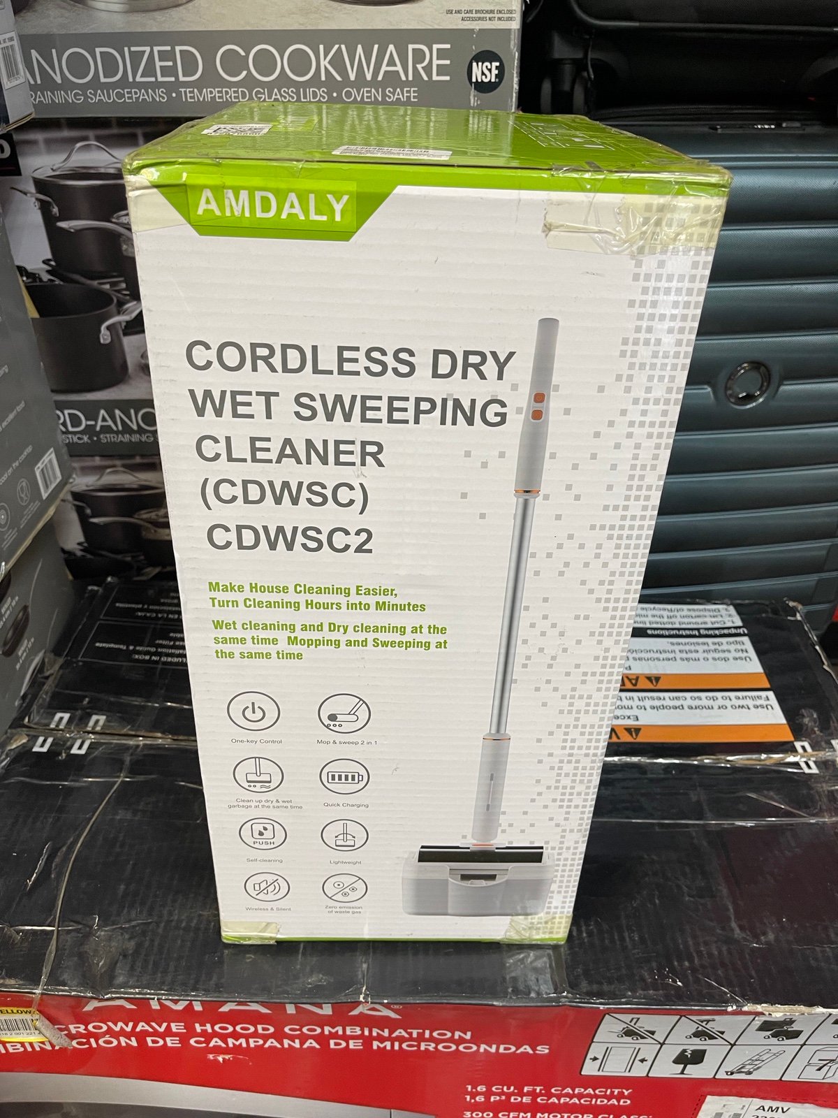 Amadly cordless dry wet sweeping cleaner