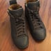 Diesel Nentish gray leather high top zip around sneaker. Size 8.