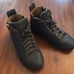 Diesel Nentish gray leather high top zip around sneaker. Size 8.