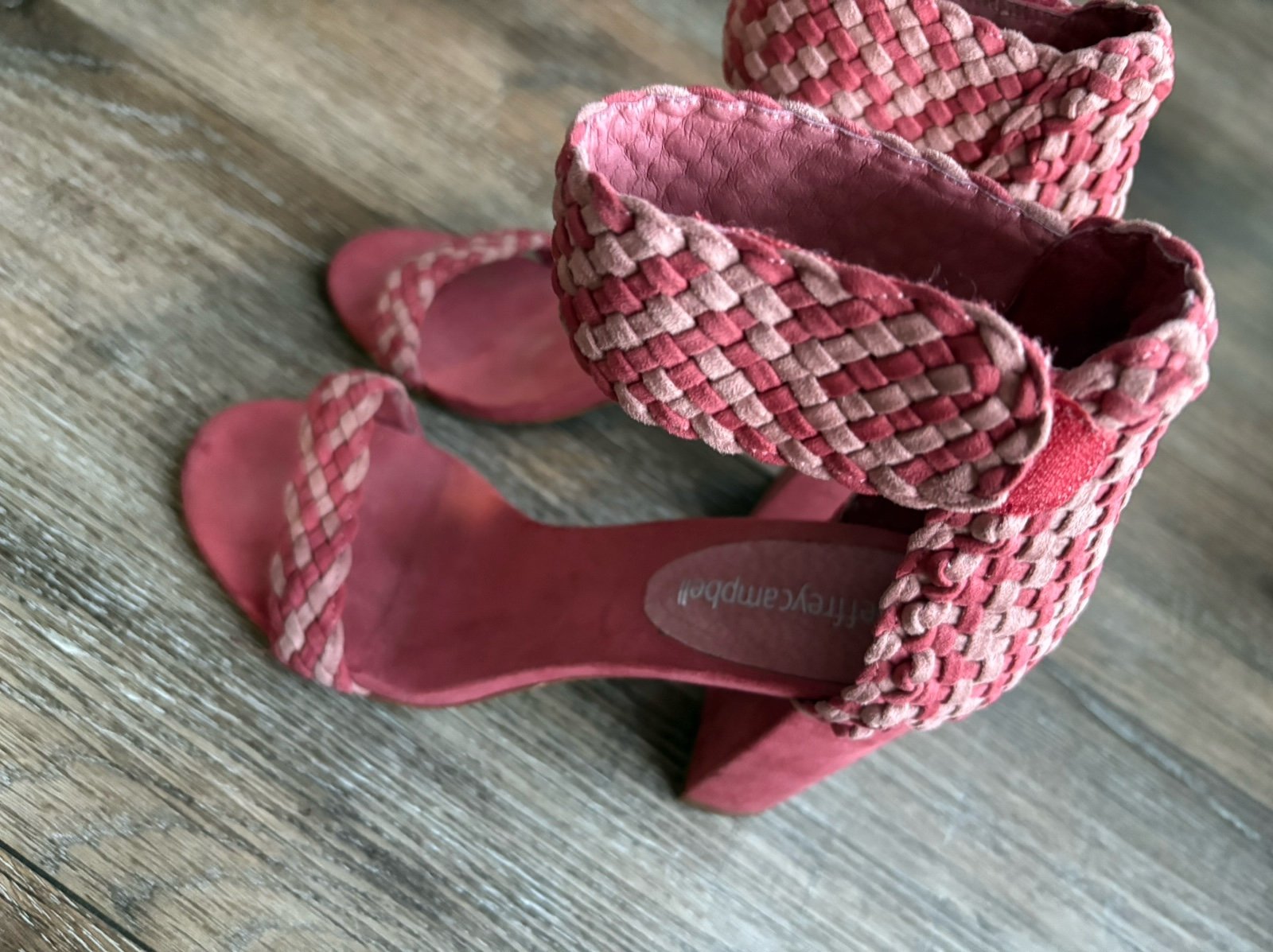 Jeffrey Campbell Lindsay Woven Braided Heel Sandals 6.5