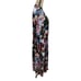 Anne Klein Floral V-Neck Long Sleeve Elastic Waist Maxi Dress Plus Size 3X New