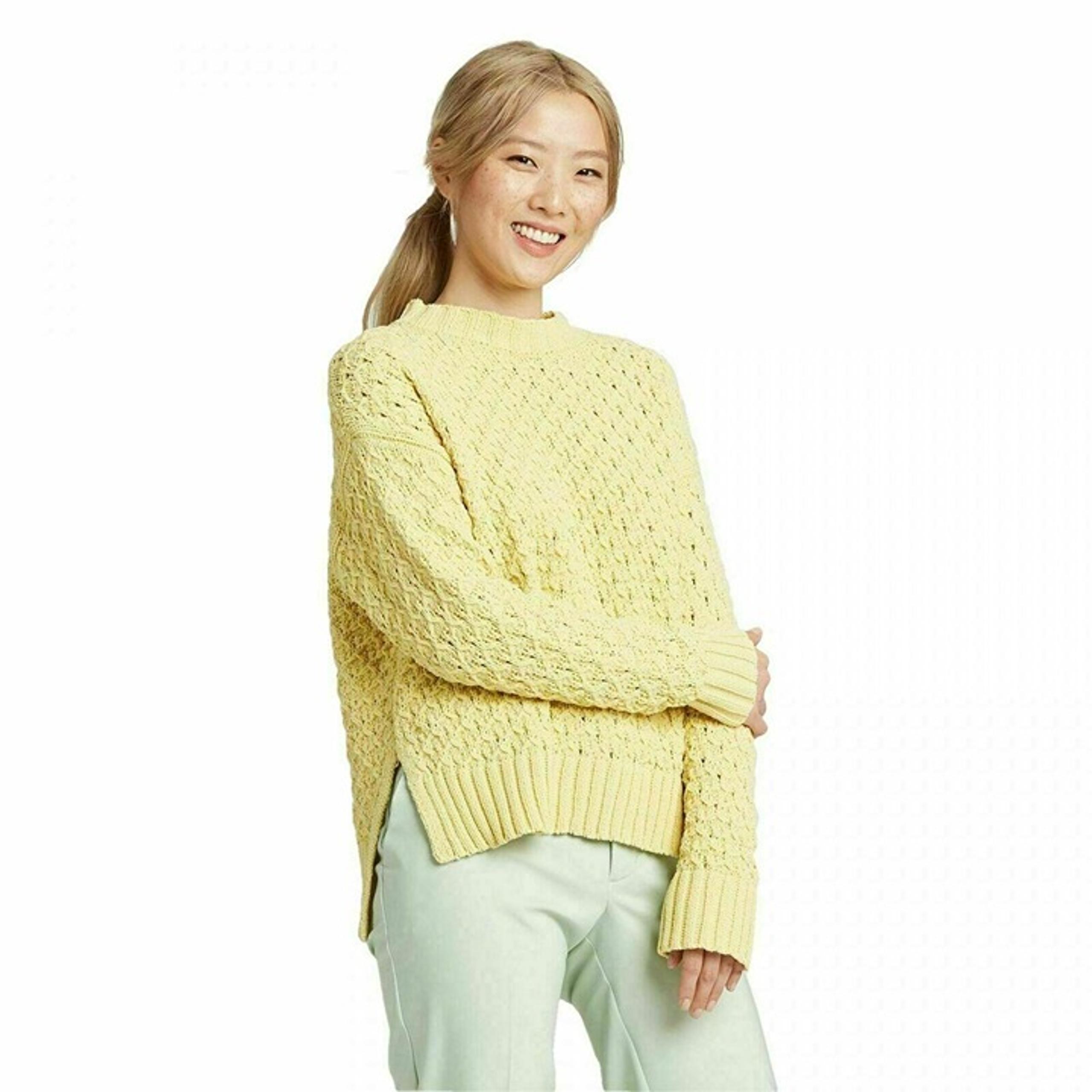 Women's Crewneck Textured Pullover Sweater - A New Day