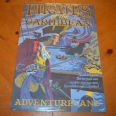 DISNEY PARKS RARE CALENDAR CUT POSTER PIRATES OF THE CARIBBEAN ADVENTURELAND