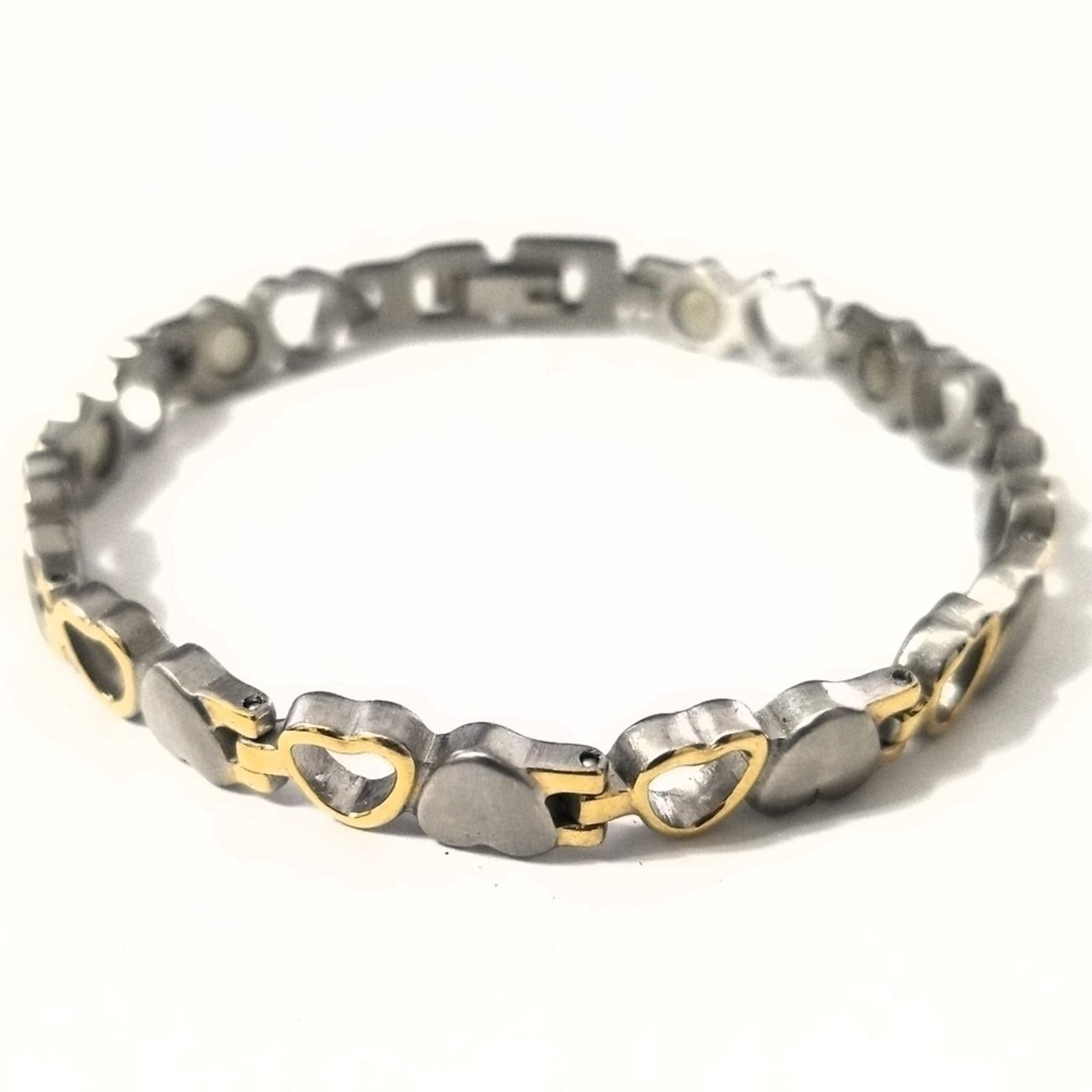 New stainless steel magnetic heart bracelet 7.5