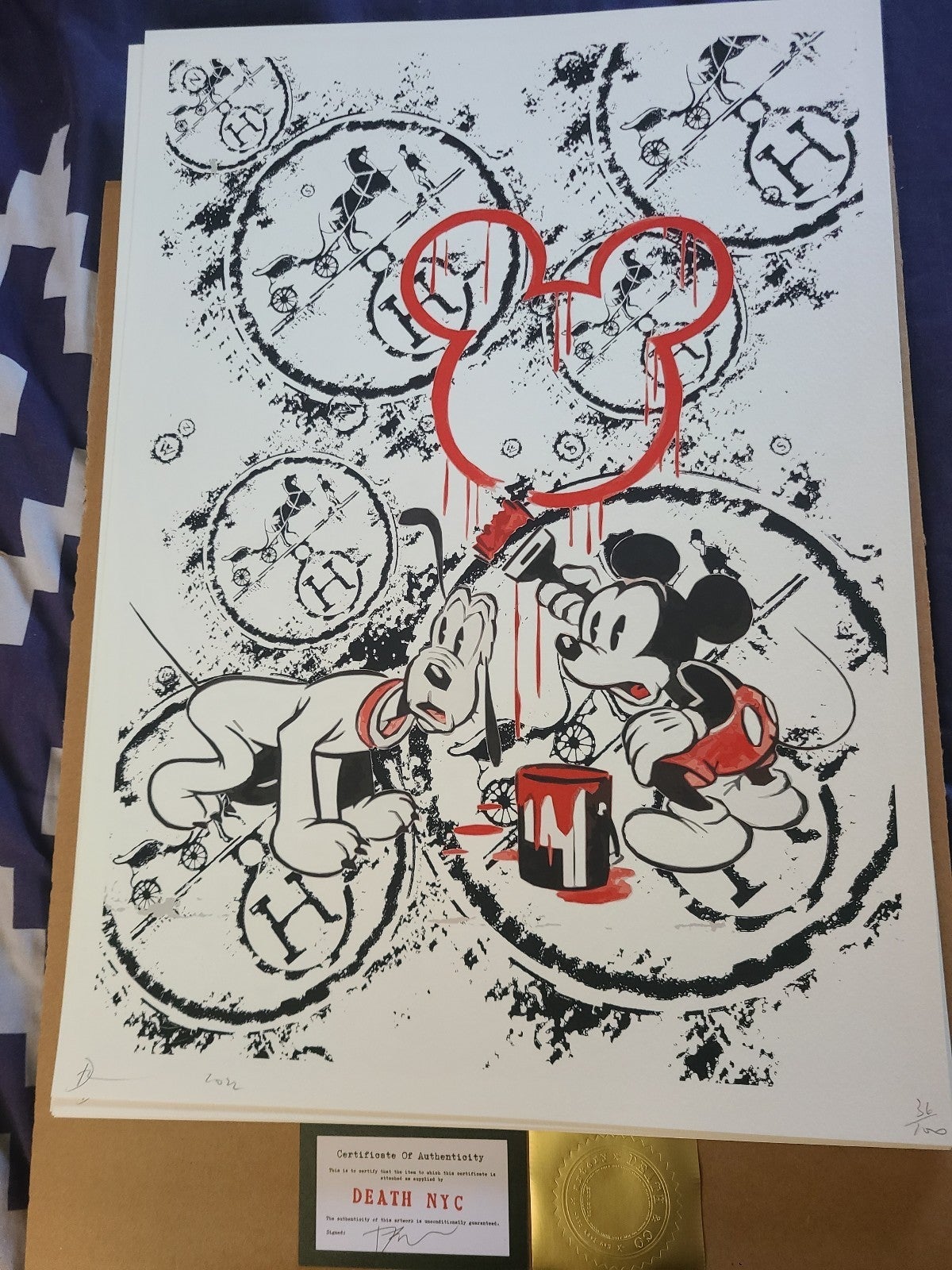Mickey mouse art print poster