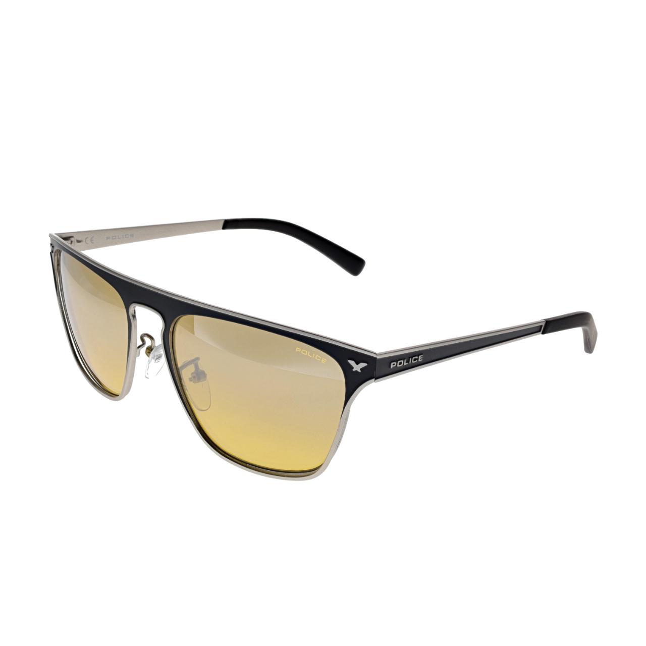 Police Men's Grey and Black Sunglasses - S8978-W01X
