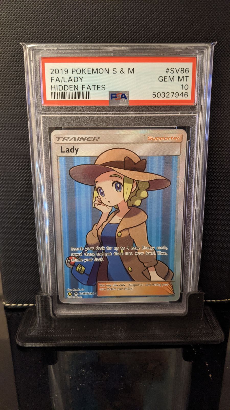 PSA 10 Lady Full Art Pokemon Hidden Fates SV86/SV94