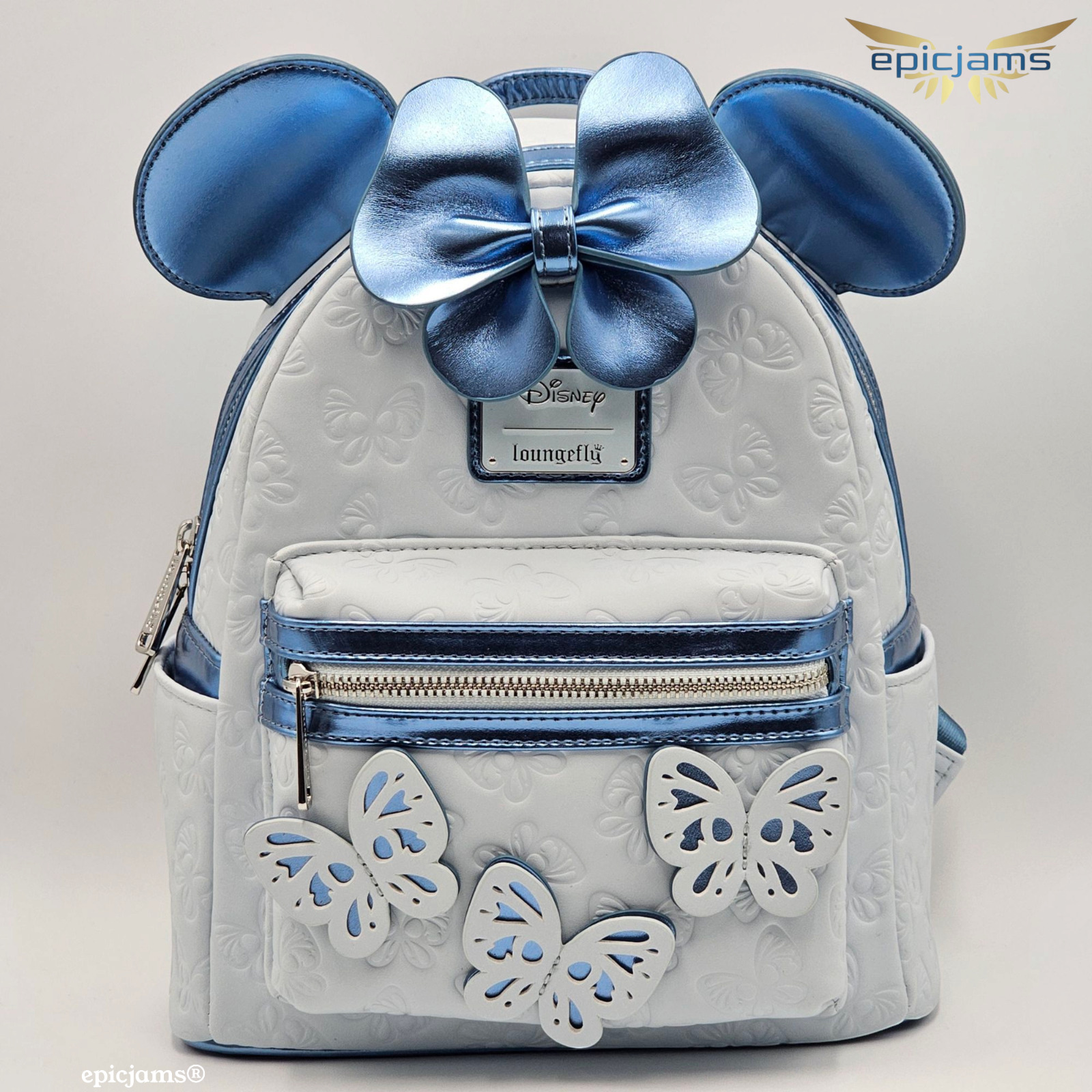 Loungefly Disney Minnie Mouse Blue Butterfly Mini Backpack New