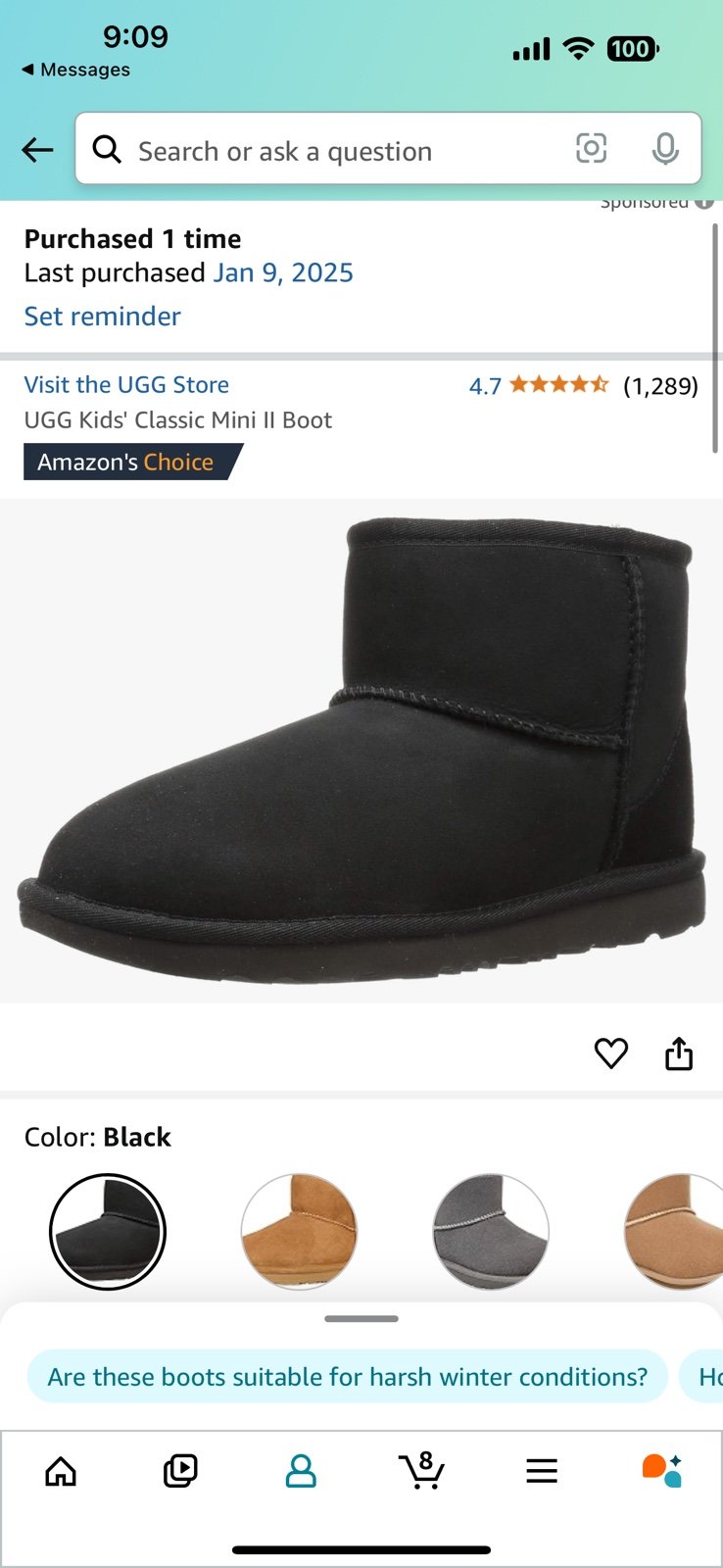 UGG Black Mini