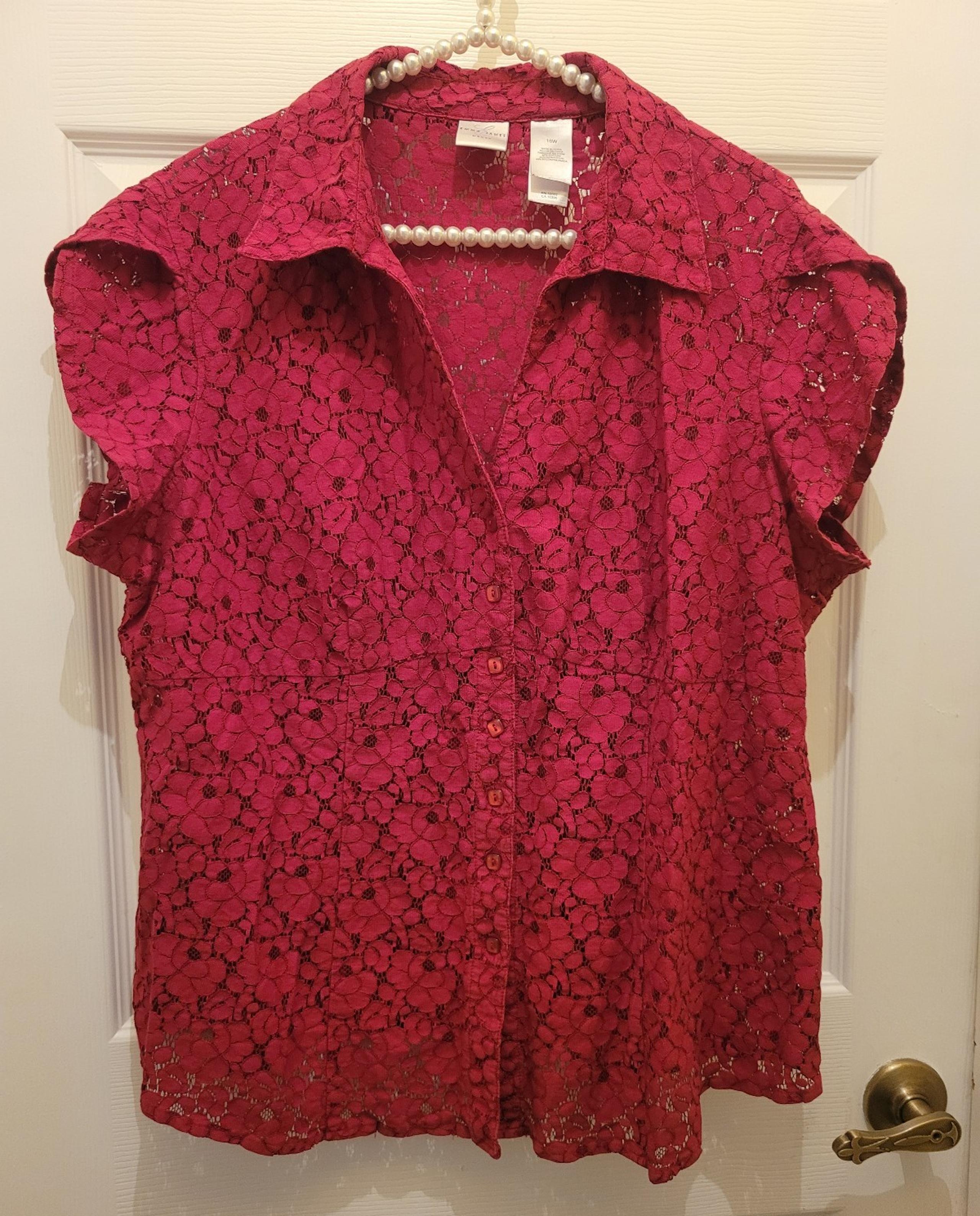 Emma James unique and stylish lace plus size women blouse