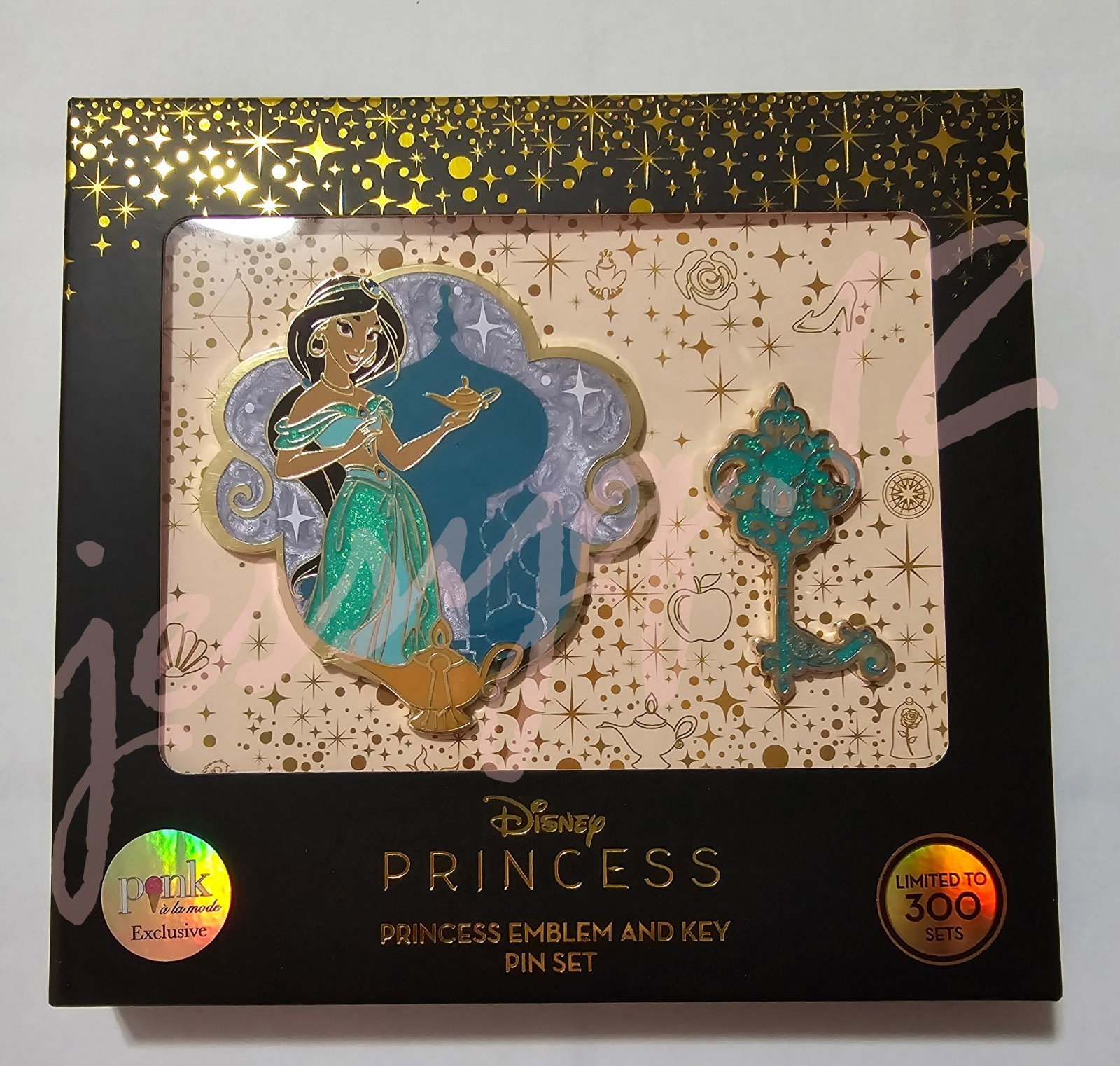 Disney Pink A La Mode Pin Princess Emblem and Key Set Jasmine LE300