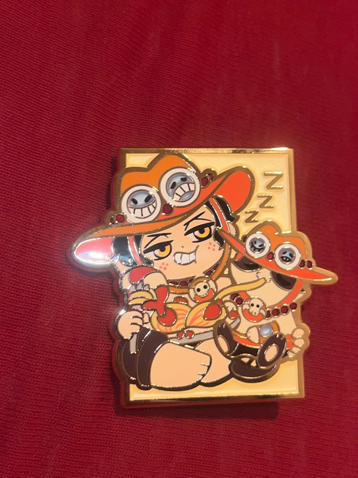One piece Ace Cat Pin