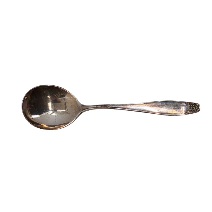 Kirk Stieff Sterling Silver Puritan Round Bowl Soup Spoon 6.5 Vintage Unpolishe
