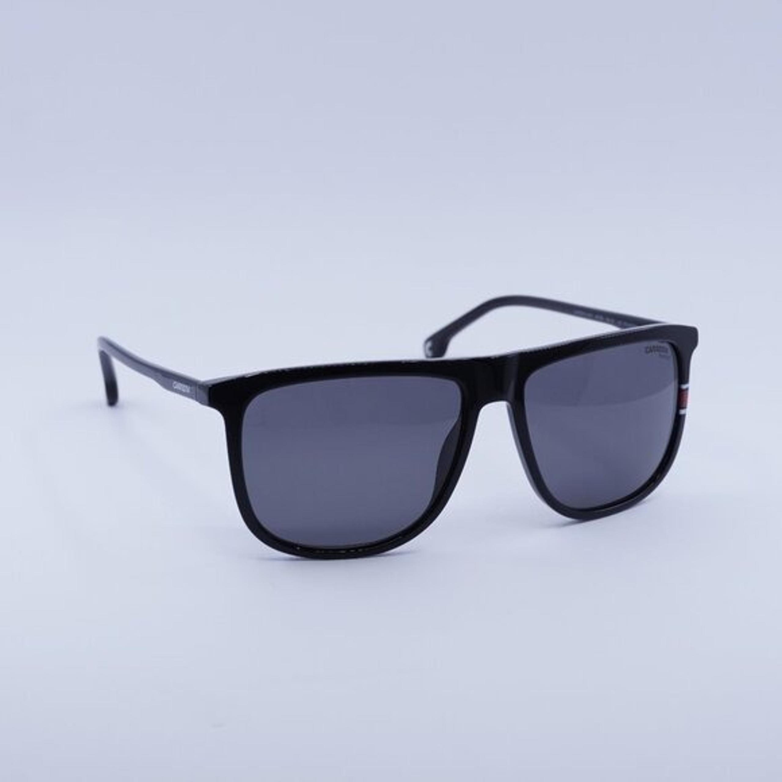 New CARRERA 218/S 0807 M9 Sunglasses - Black Frame, Grey Polarized Lenses