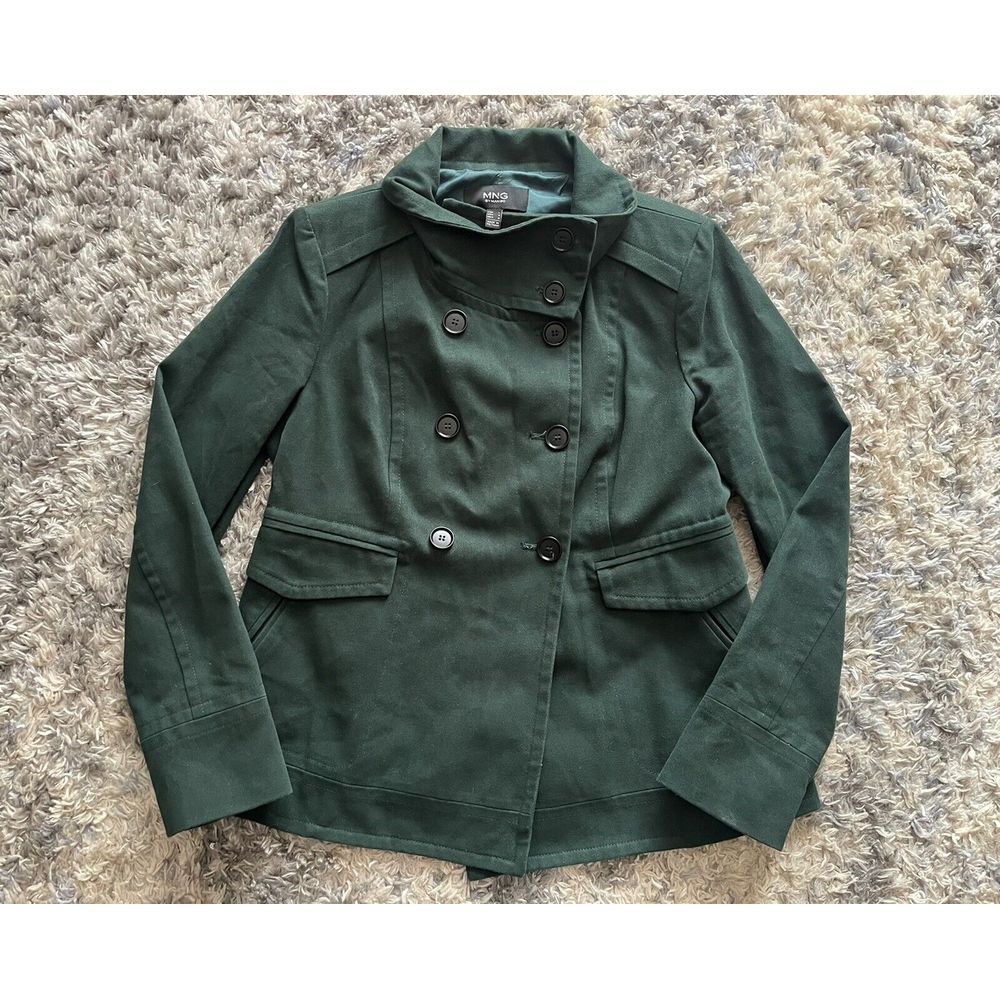 MNG By Mango Green Jacket Coat Sz 8