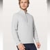 Lululemon Surge Warm 1/2 Zip Light Gray Heathered Sea Salt Sz XL