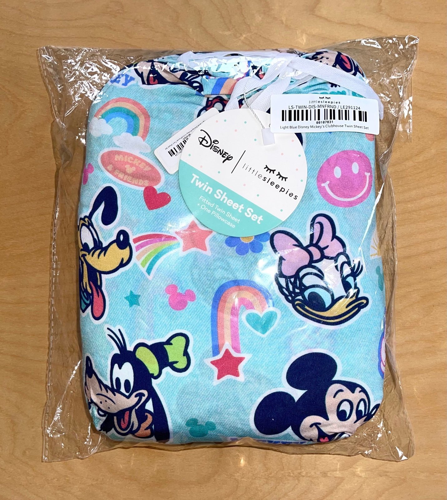 Little Sleepies Disney Pink Mickey’s Clubhouse Twin Sheet Set - NIB