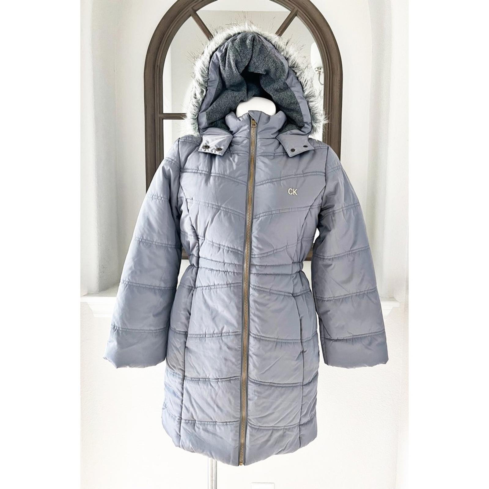 Calvin Klein Faux Leather Quilted Jacket Size (16) New w/Tag Retail 199.50