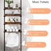Bathroom Organizer, Over The Toilet Storage 116 H