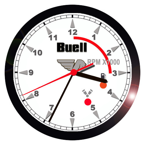 BUELL TACHOMETER MOTORCYCLE WALL CLOCK