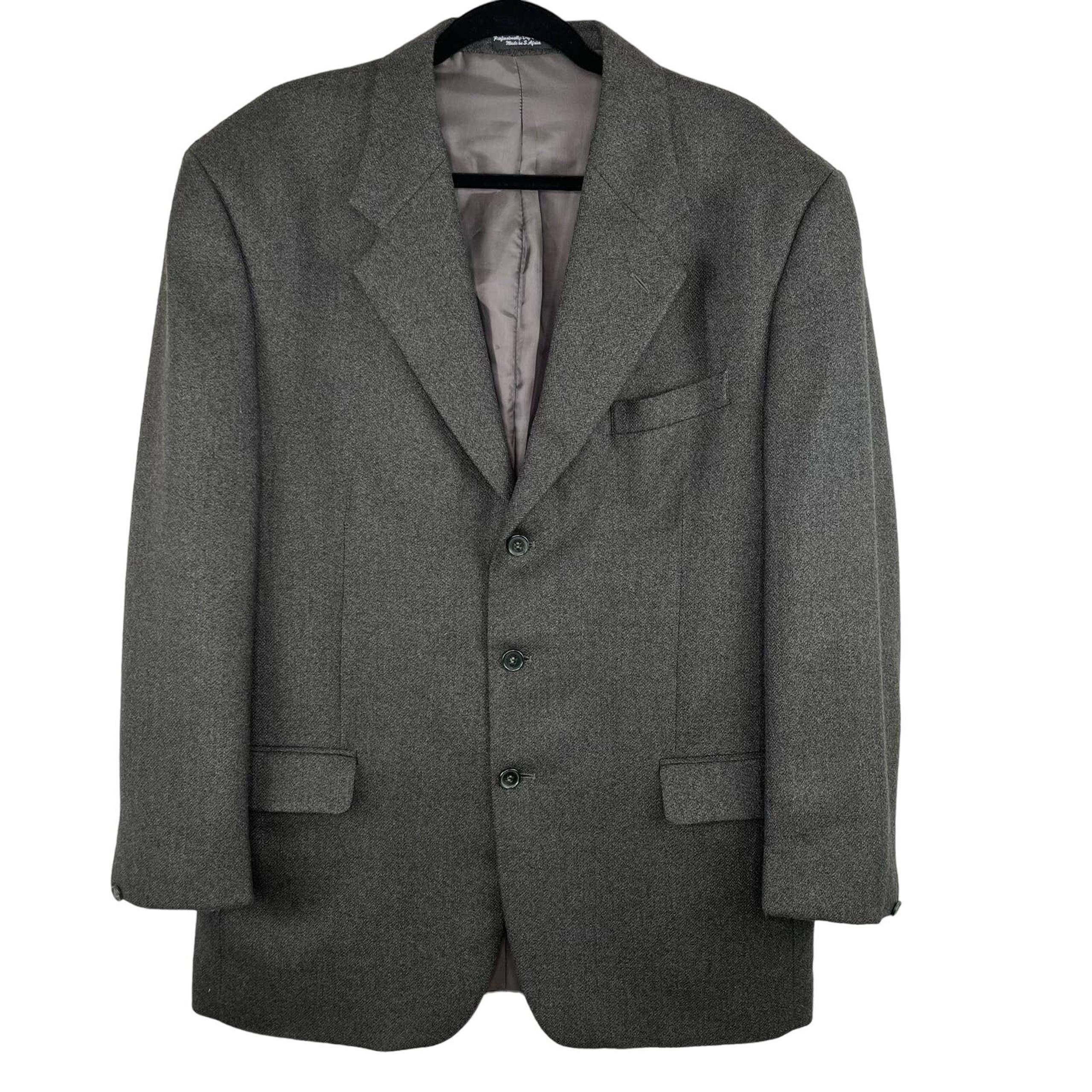 Barrington Single Breasted Gray Wool Cashmere Suit Jacket Blazer Sport Coat 44L