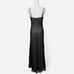VTG Y2K Rimini by Shaw Black Beaded Crochet Overlay & Nude Lining Formal Maxi