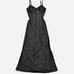 VTG Y2K Rimini by Shaw Black Beaded Crochet Overlay & Nude Lining Formal Maxi