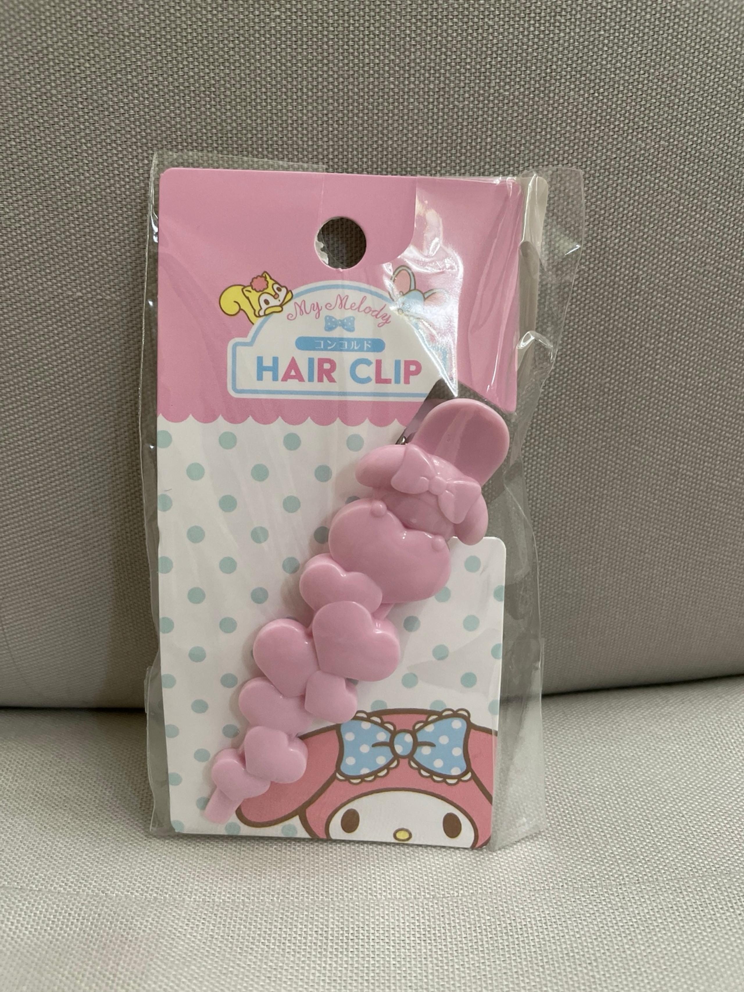 Sanrio My Melody hair clip with pink hearts BNIB