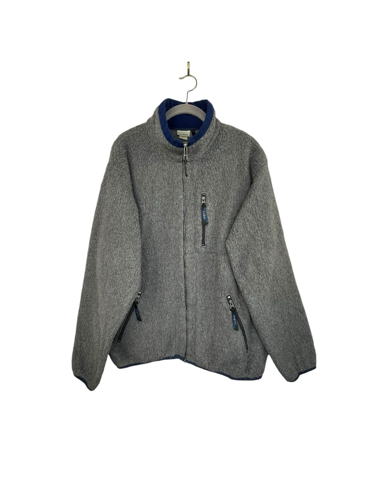 L.L. Bean VTG 90s Full Zip Fleece Jacket Gray Size Large