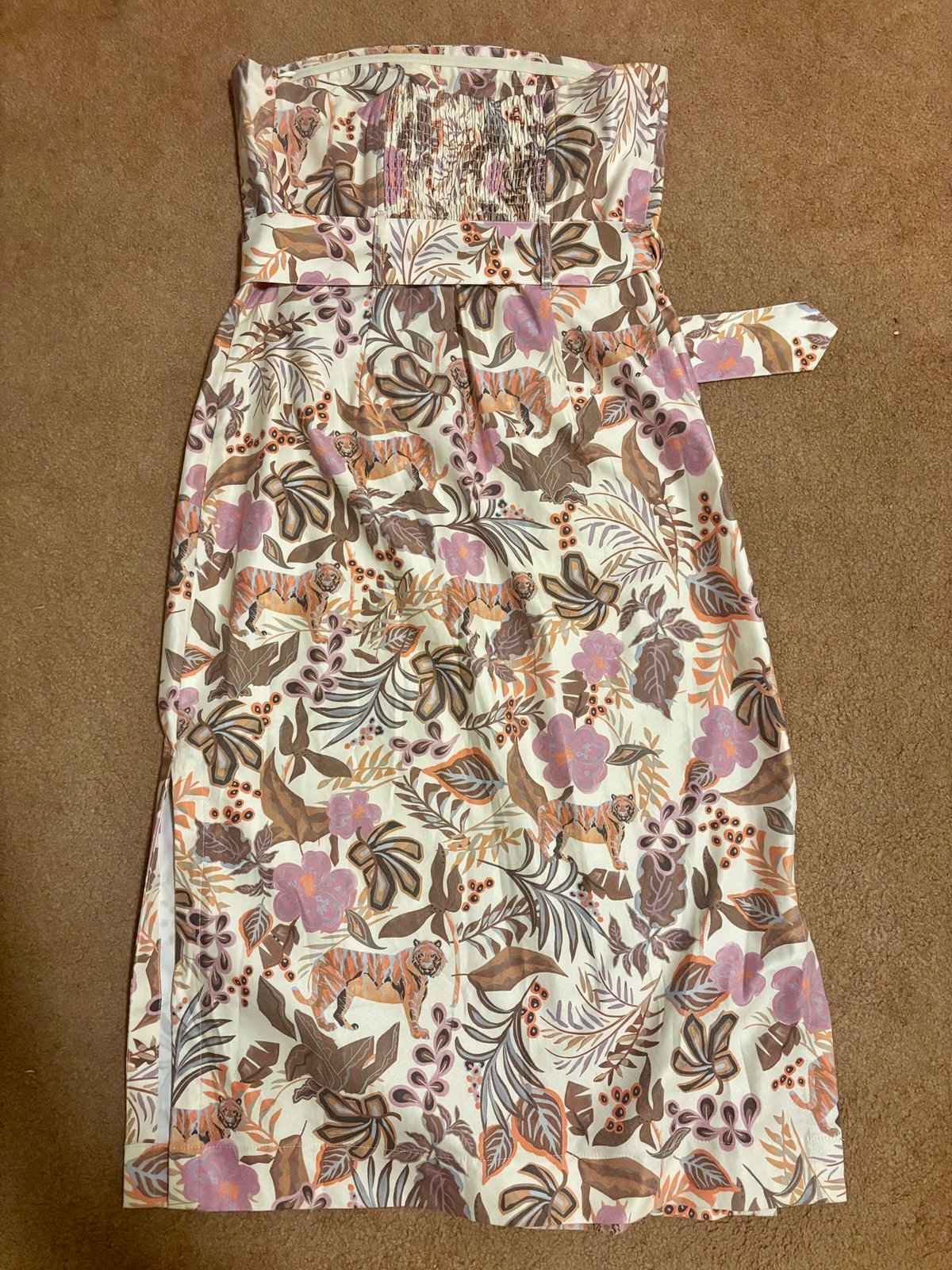 NWT Jungle Tiger Belted Tube Dress