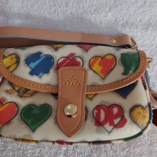 DOONEY & BOURKE RETRO RAINBOW HEARTS WRISTLET #6