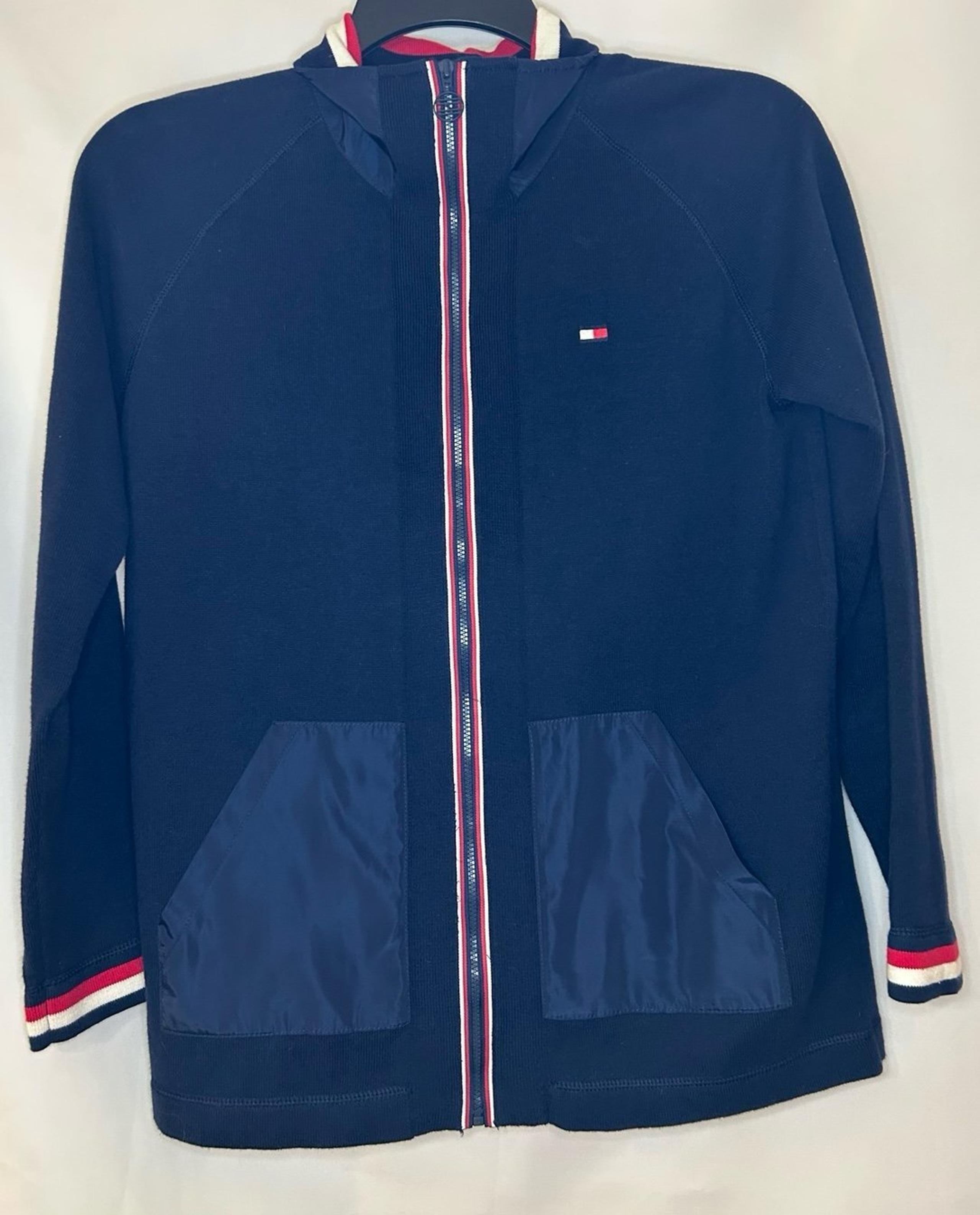 Tommy Hilfiger sweater full zipper,  front side pockets (women’s)