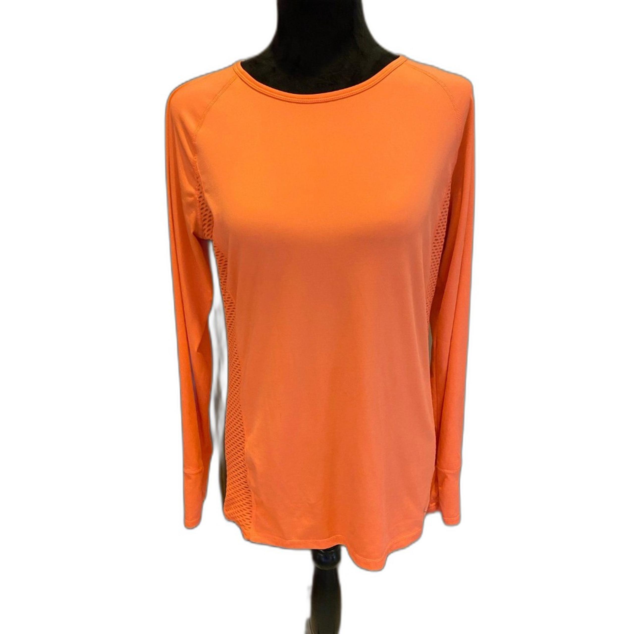 Danskin Now Shirt Size Large Pullover Top Orange Athletic Womens Athleisure Wear
