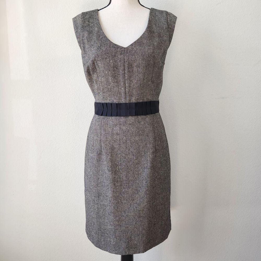 Fall 2011 Banana Republic Womens Size 10 Black Gray Wool Dress