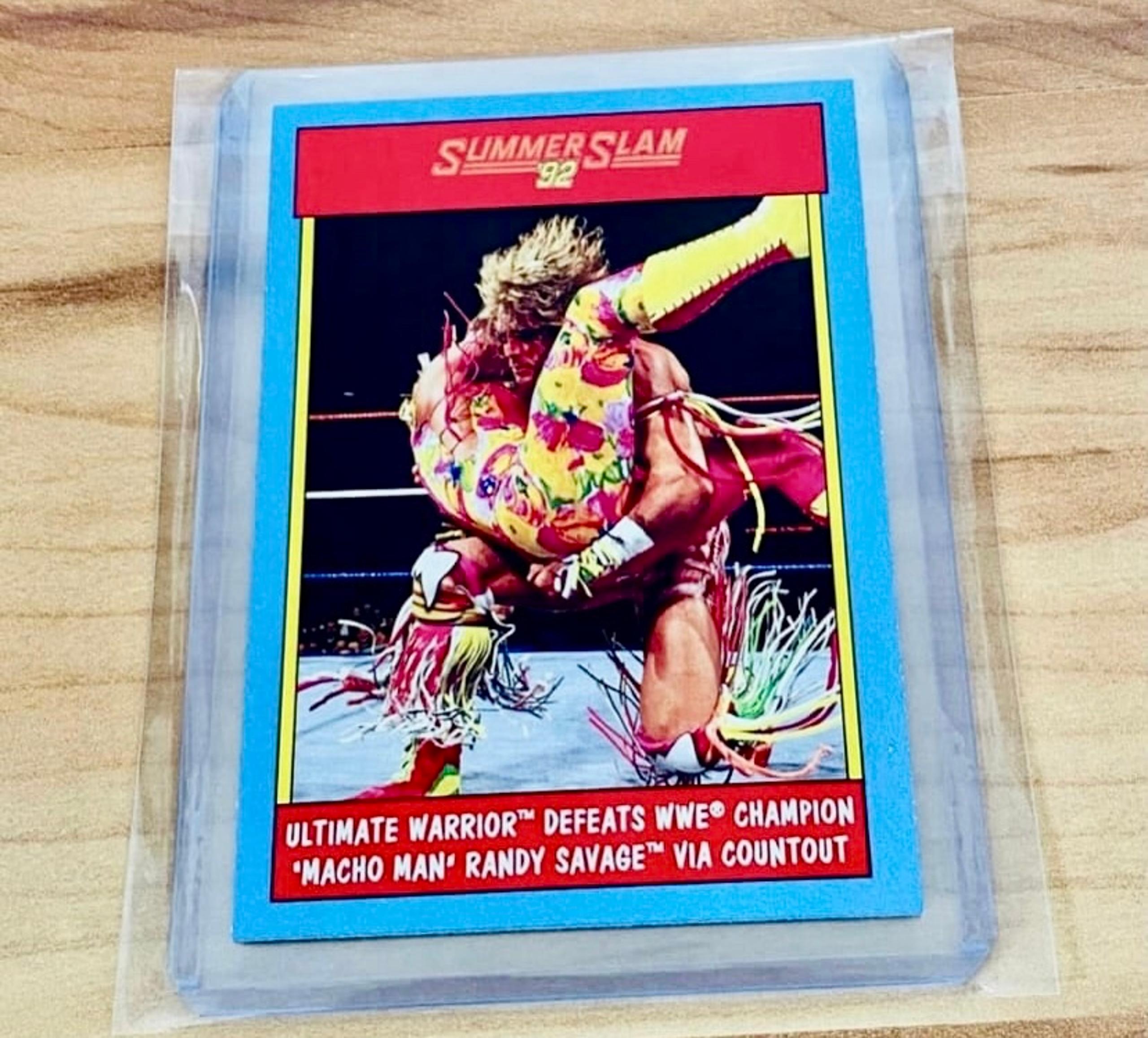 Ultimate Warrior & Macho Man 1992 Summerslam 2017 Topps Heritage WWE #9 NM