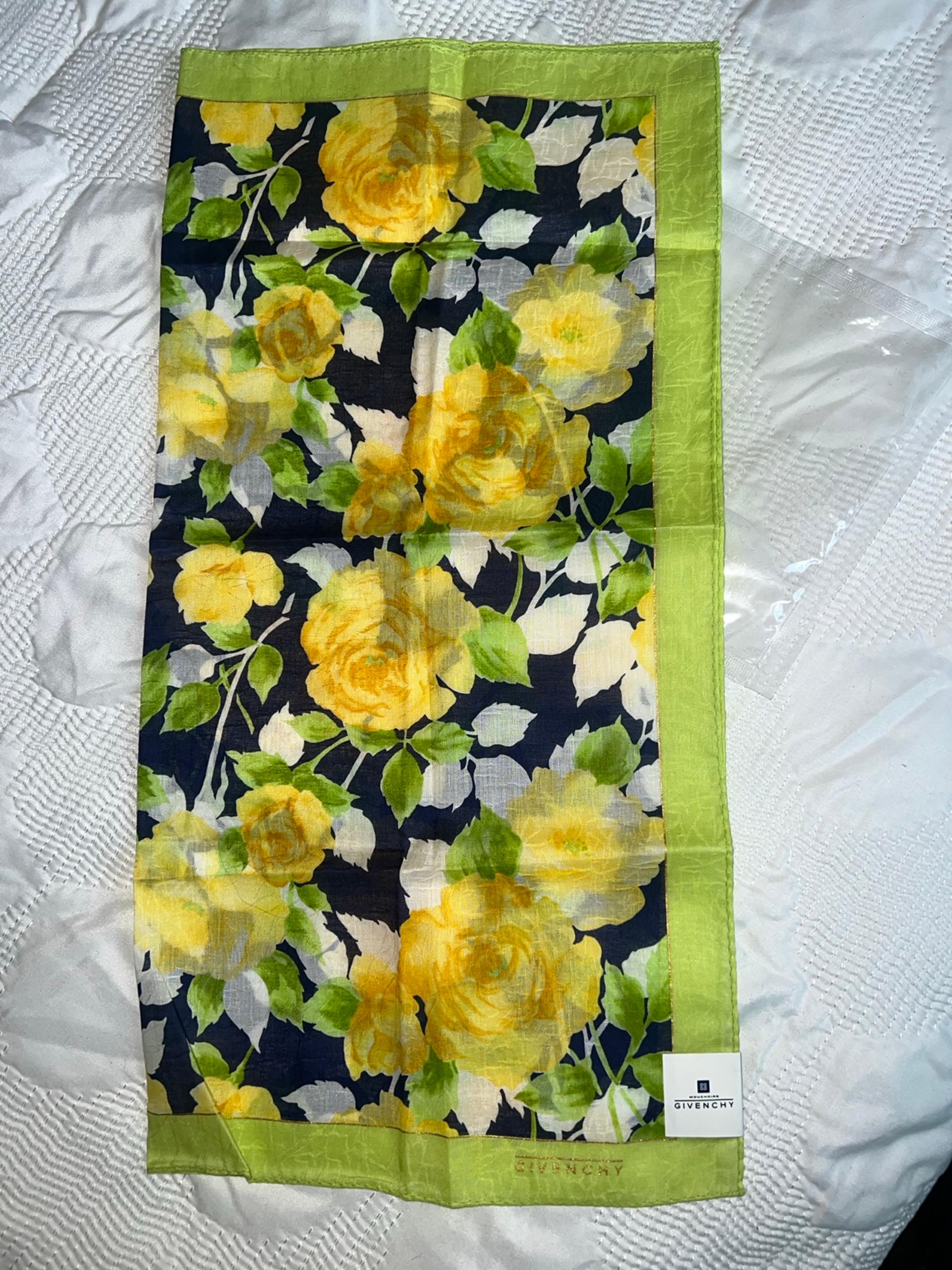 Givenchy Small Floral Scarf - NWT