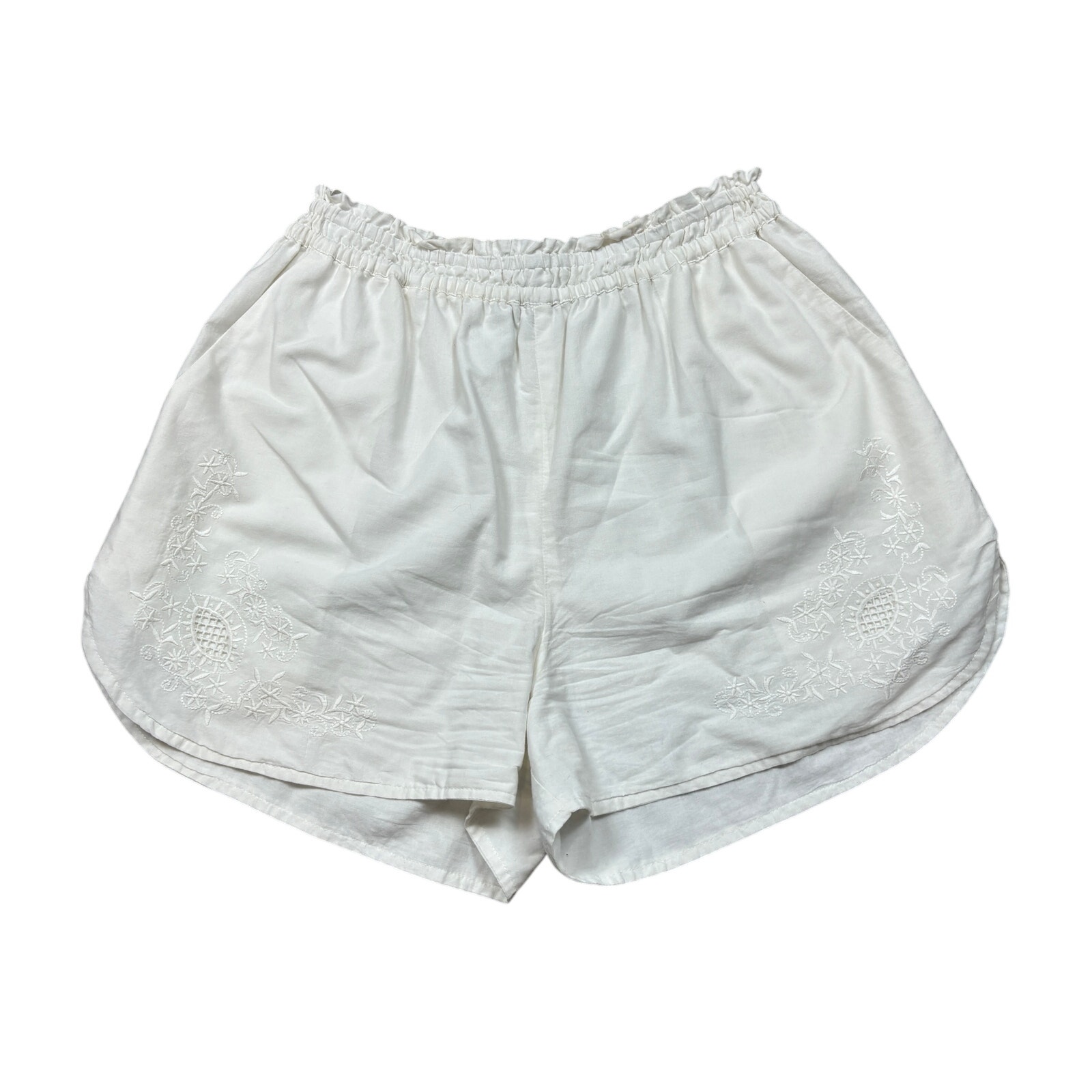 St. Roche Bird Short in White Embroidered Women's Small Minimalist