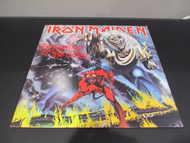 Vintage 1982 Vinyl LP Record The Number of the Beast Iron Maiden Near Mint Condi
