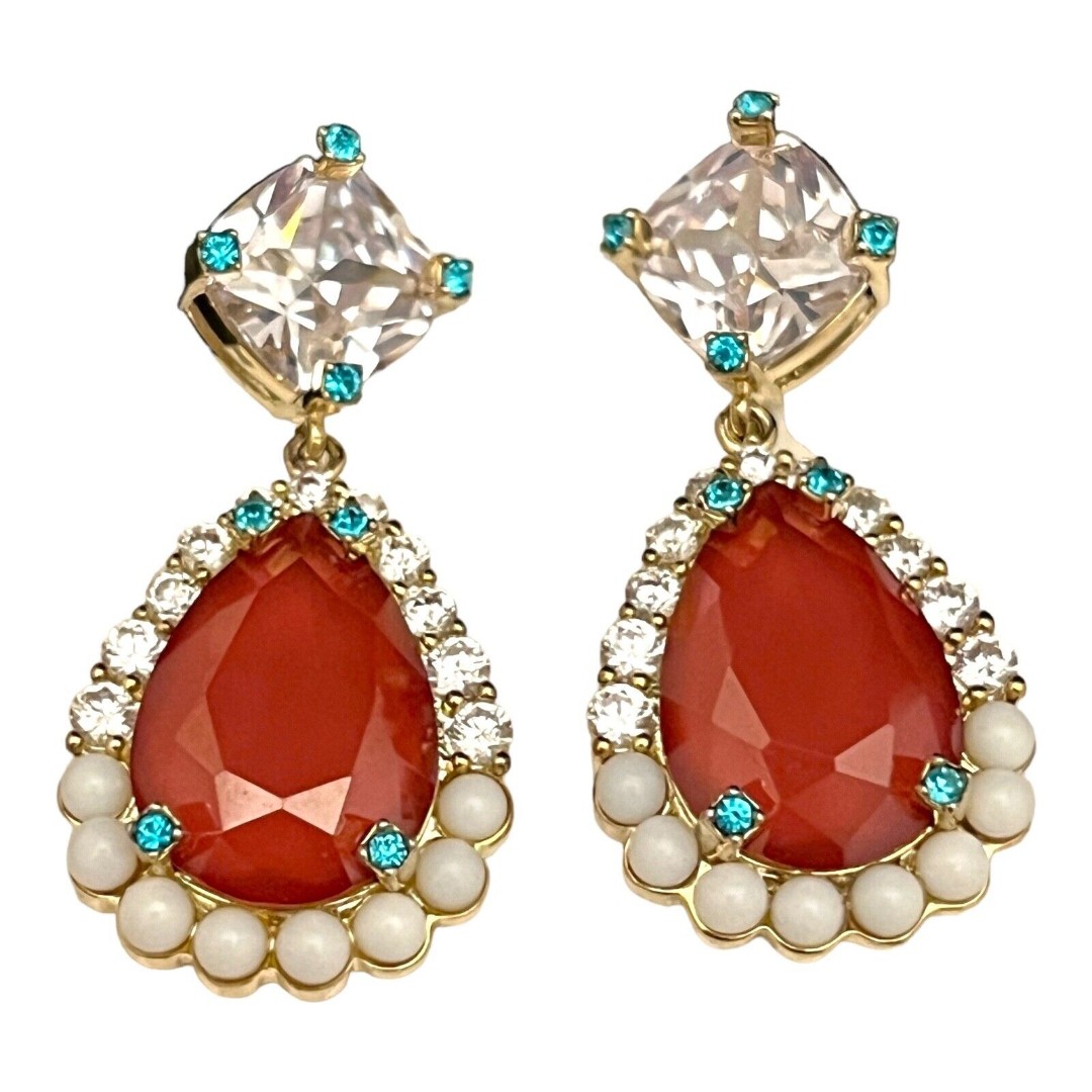 New Designer Earrings Signed Zaxie by Stephanie Taylor Crystals 8E