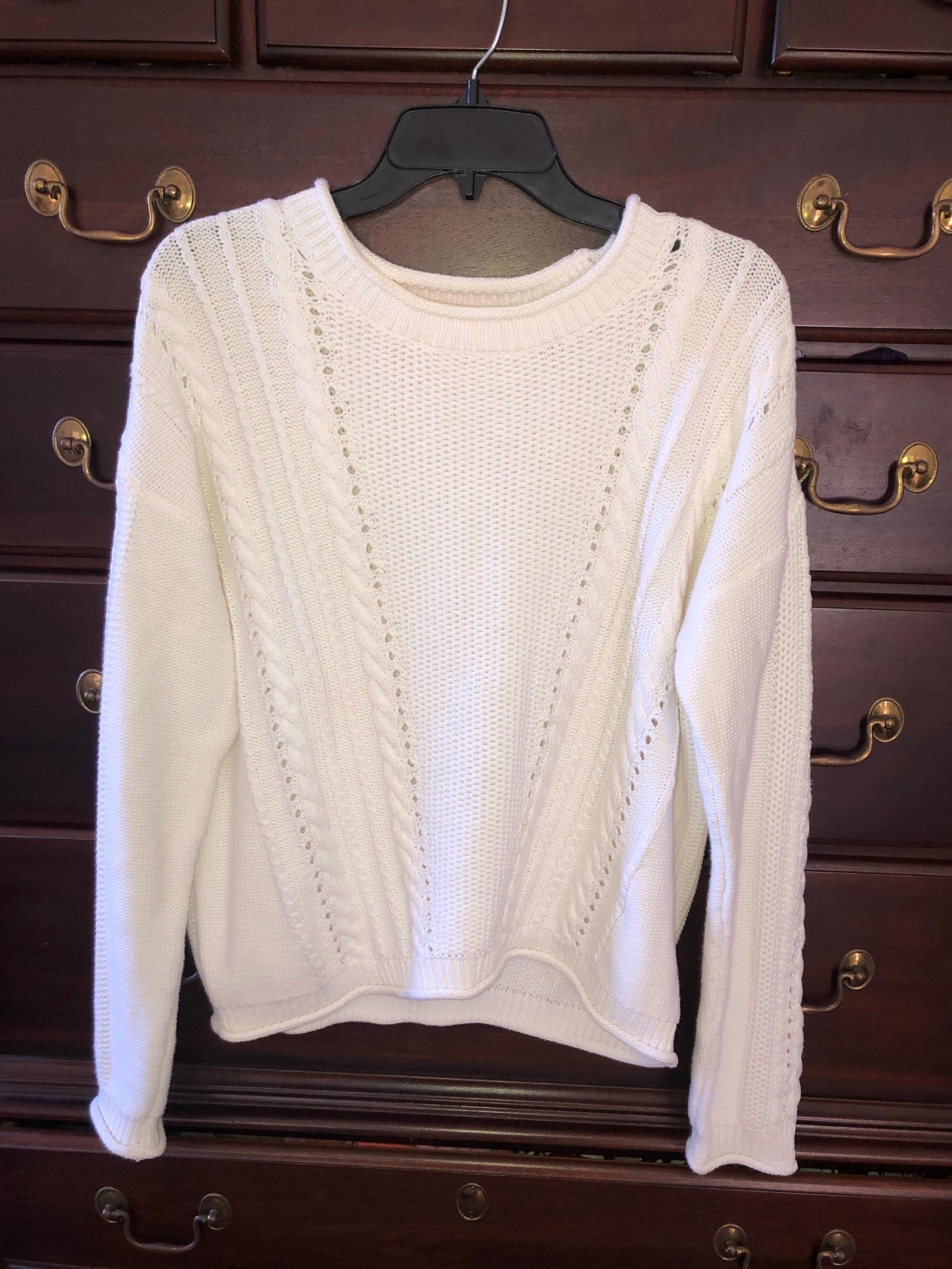 LILLY PULITZER WHITE COTTON Sweater LARGE
