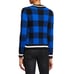 Rag & Bone Gabby Buffalo Check V-Neck Pullover Sweater Blue/Black S