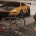 Turbo slot car track