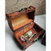 3 Wooden Treasure Box Chests (Keepsake Boxes) with Flower Motif (Jewelry antique