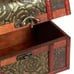 3 Wooden Treasure Box Chests (Keepsake Boxes) with Flower Motif (Jewelry antique