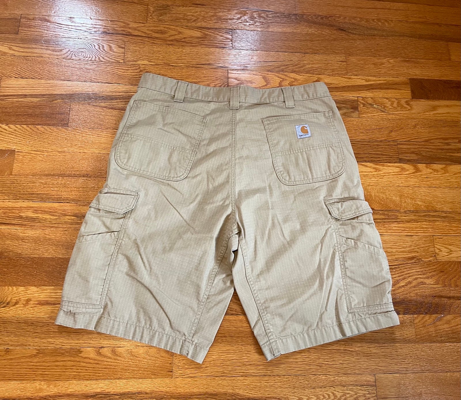 Y2K Baggy Carpenter Carhartt shorts size 38 Force Broxton Cargo relaxed fit tan