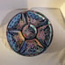 Talvera from Mexico appetizer bowl set flowers decor on blue 7 pcs