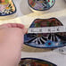 Talvera from Mexico appetizer bowl set flowers decor on blue 7 pcs