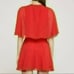 BCBG MaxAzria Lace-Insert Capelet Dress Red Size 10