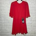 BCBG MaxAzria Lace-Insert Capelet Dress Red Size 10